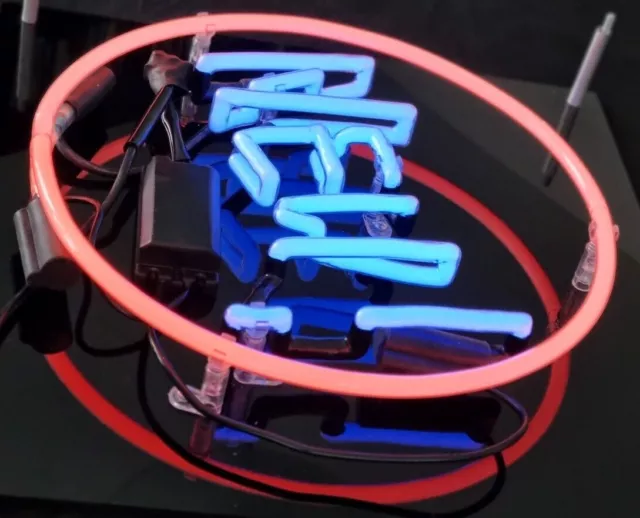 Altes Neon Schild, Handarbeit vom Neonglasbläser aus den 90er Jahren