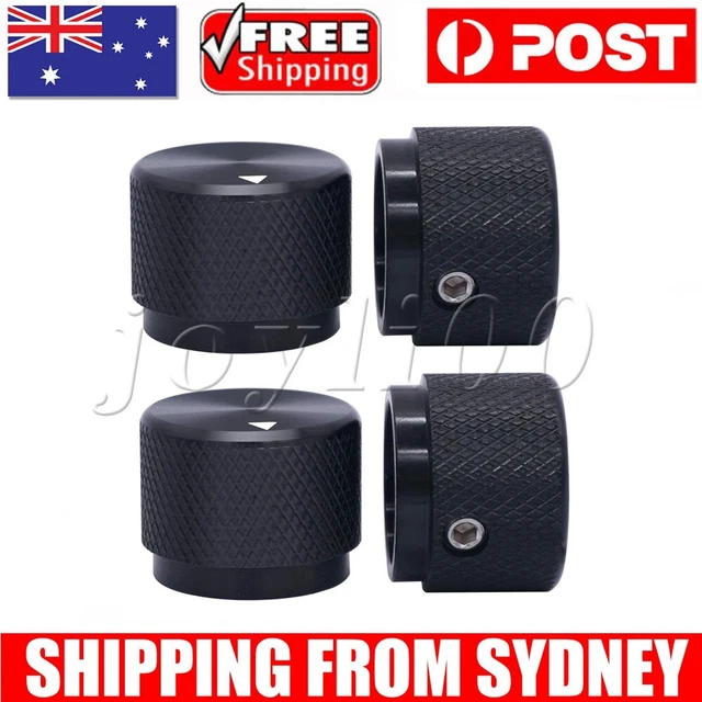 4Pcs Aluminum Potentiometer Control Knobs 6mm Hole Dia for Electric Guitar
