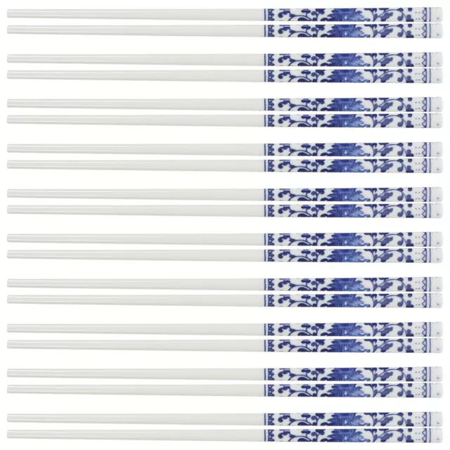 10 Pairs Dishwasher Safe Chopsticks Reusable Long Tableware