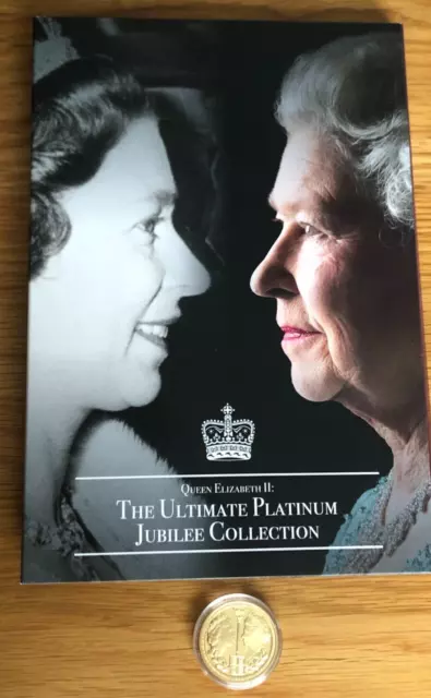 Queen Elizabeth II The Ultimate Platinum Jubilee Folder + GOLD Layered Coin