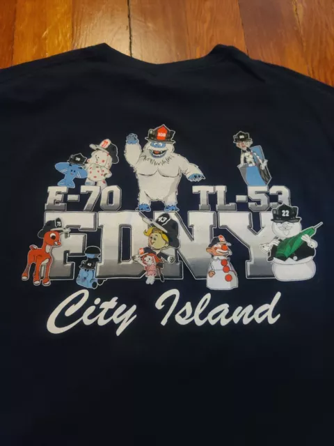 FDNY New York City Fire Department T-Shirt XL City Island