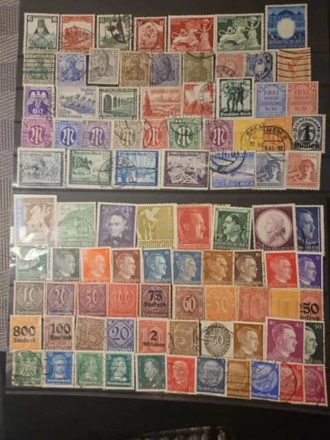 Lot De 75 Timbres Allemand Deutsches Reich