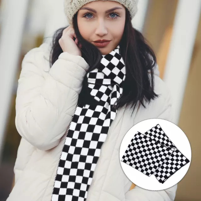 LADIES SCARVES CHECKERED Elegant Scarf Gift Checkerboard Female Miss 13.48 PicClick UK