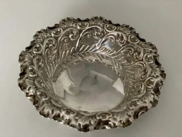Antique Victorian Sterling Silver Bon Bon Dish - Sheffield 1895  - 2 of 3