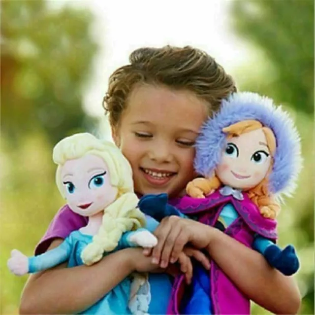 2PCS DISNEY FROZEN Elsa&anna Princess Stuffed Plush Christmas Toy Gifts