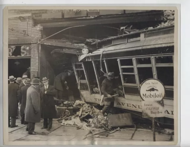 Yonkers Ny Original Photo Train Wreck Vintage 8X10 Inch Railroad 1931