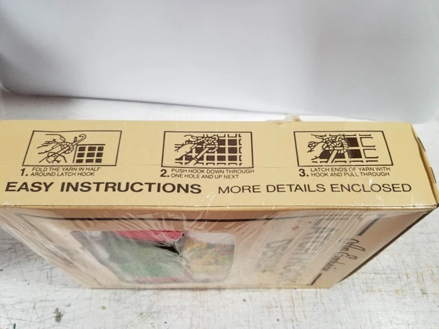 Vintage National Yarn Crafts Latch Hook Rug Kit X922 Bells 18in X 24in NEW