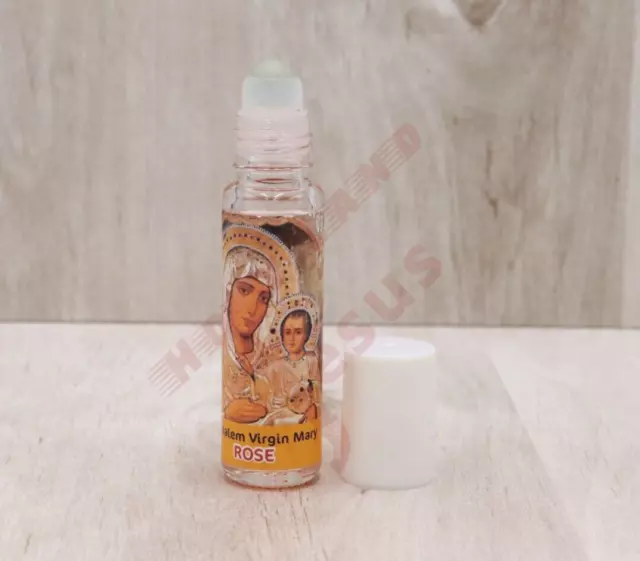 Rose Anointing OIL From The Holy Land Jerusalem Bless pure Oil Roll Mary Virgin