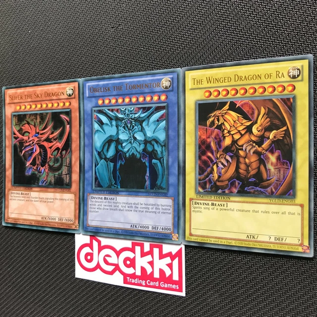 ALL 3 RA SLIFER OBELISK | Egyptian God Cards Set | Ultra Rare YGLD MINT  YuGiOh! 14.75 - PicClick UK