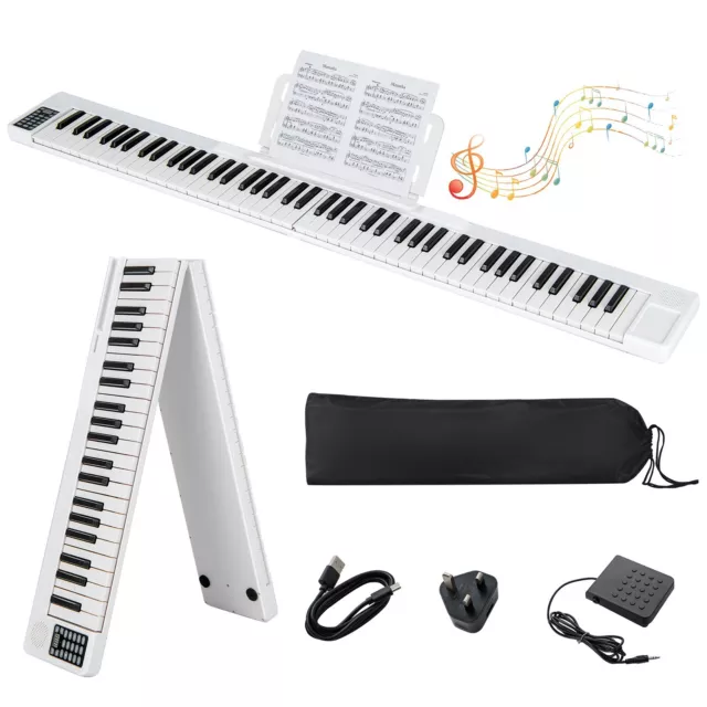 Foldable 88-Key Digital Piano Portable Electric Piano Keyboard  Full-Size Keys