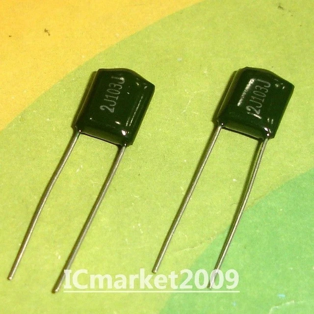 50pcs 2J473J Polyester Film Capacitors – 0.047uF 47nF 630V, K9 Type, Bulk Pack
