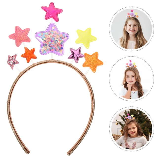 Couronne Lumineuse FRCOLOR Étoile Et Lune - Lot De 8 Bandeaux Scintillants En Alliage - Pour Fête, Mariage, Cosplay - Dimensions 20x17 Cm