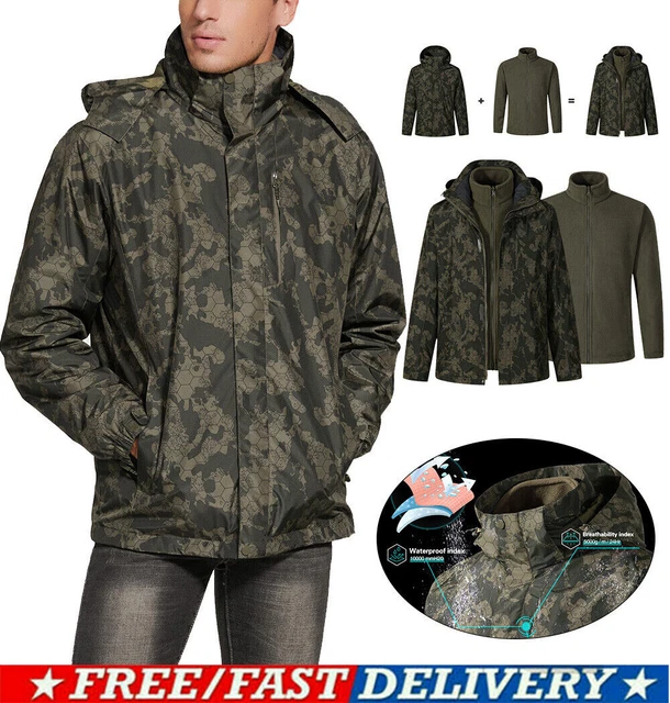 Mens Jacket Soft Shell Windproof Waterproof Military Tactical Windbreaker Coat