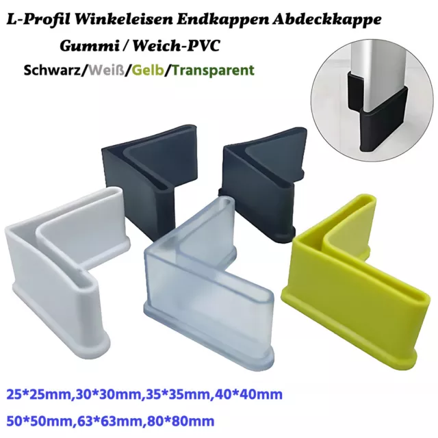PVC Winkelprofil 35x35mm Selbstklebend Kunststoff Gummi Kantenschutz  70-200cm