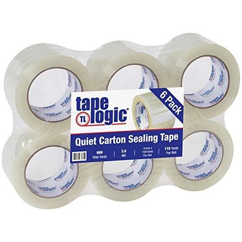 Aviditi Tape Logic 3 Inch x 110 Yard 2.6 Mil Clear Heavy Duty Quiet Packing T...