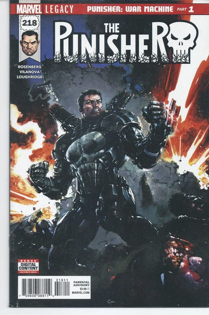 The Punisher #218 Marvel Comics 2017 Vol. 12 1st War Machine Punisher
