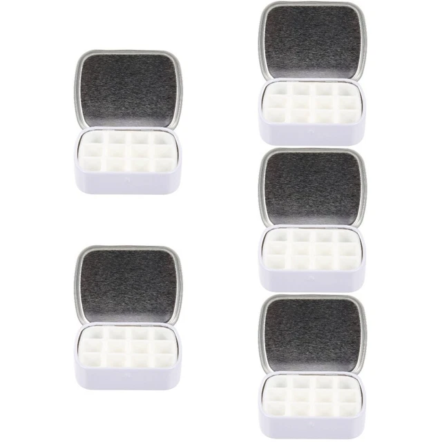 5 Sets Aquarellfarbe Hülle leere Aquarell -Zinnpaletten Farbkoffer mit leere