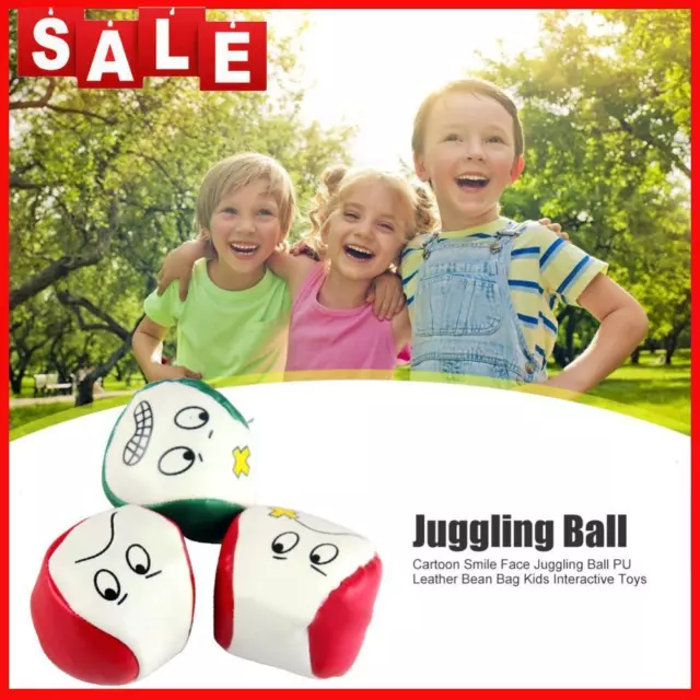 Cartoon Smile Face Juggling Ball Bean Bag Outdoor Game Toys for Children Kids