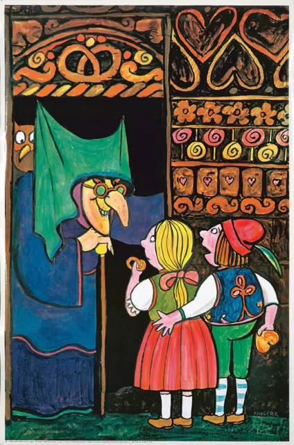 Original Vintage Poster Tomi Ungerer Hansel & Gretel Witch Fairytale Children