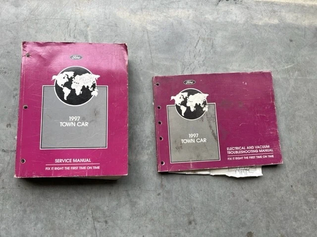 1997 Lincoln Town Car Shop Manual Set Service Repair Book Original Wiring