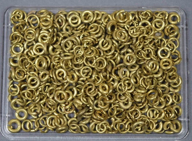 Posten Ösen Binderringe f Schmuck Taschenuhrkette - alter Goldschmied Bestand