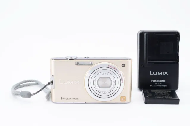 Panasonic LUMIX DMC-FX66 Cámara digital dorada 14.1MP [Exc++] de Japón E1229
