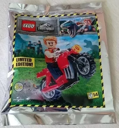 LEGO Jurassic World Owen mit Motorradfolie Pack Set 122114 (Beutel)