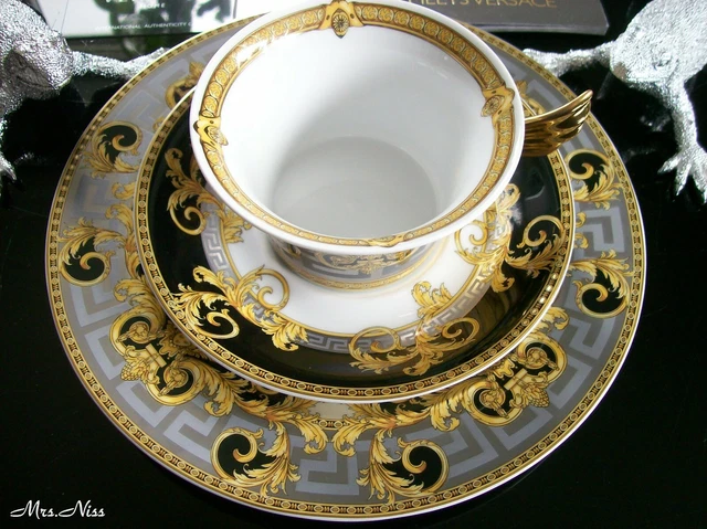 Rosenthal Versace Prestige Gala Set Teller + Tasse 25 Jahre Versace *NEU & OVP* 8