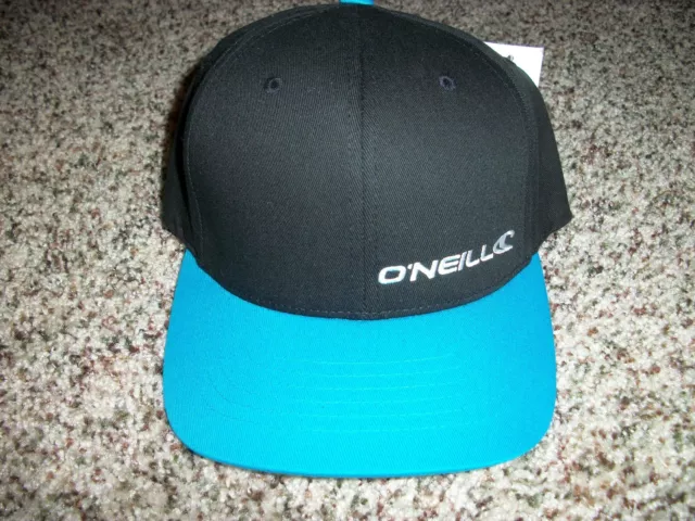 O'NEILL New NWT Mens S/M SMALL MEDIUM HAT CAP LID Black Blue Bill