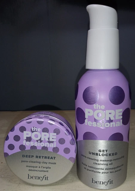 Benefit The Porefessional Get Unblocked Cleanser + Deep Retreat Clay 2.5oz NWOB