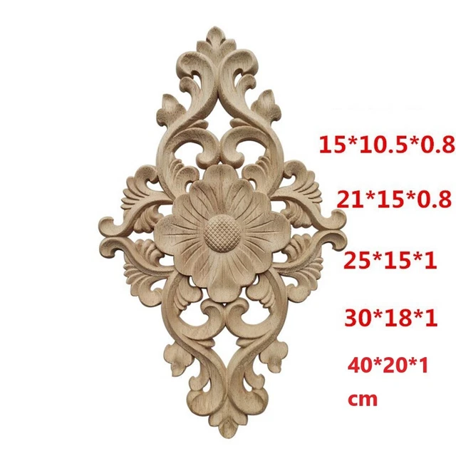 Wood Carving Door Cabinets Applique European Carving Furniture Decoration