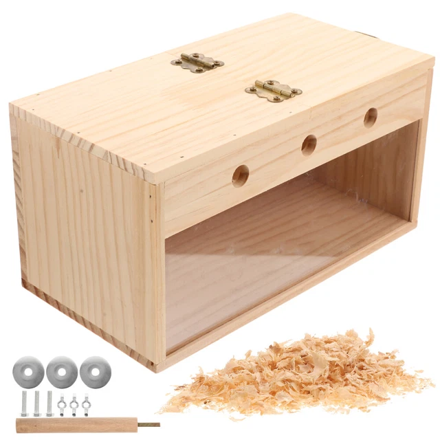 Accesorios para aves casa incubadora de madera loros caja de cría juguete