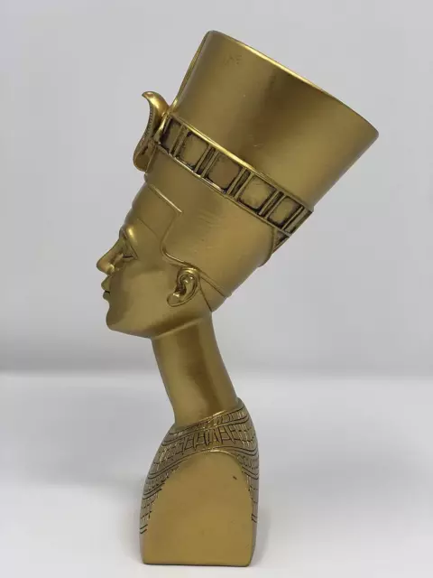 YOUNI - Egyptian Pharaoh Queen Nefertiti Bust Figurine Sculpture (Gold) 3