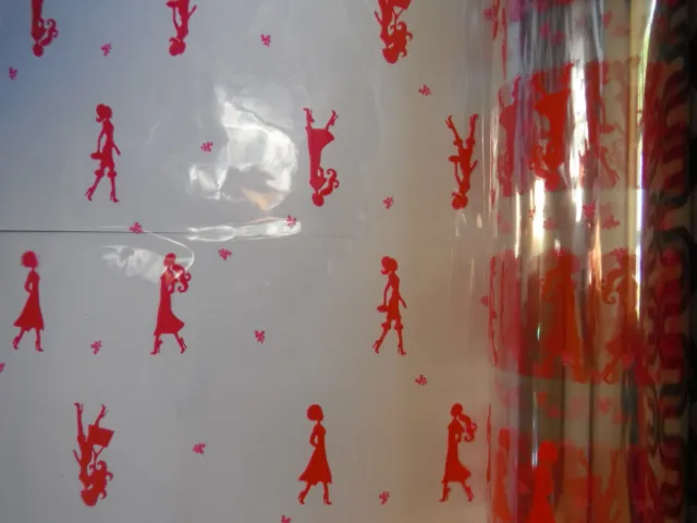100M x 80cm Wide CERISE HOT CHICKS Florist Cellophane Roll Film Gift Wrap Hamper
