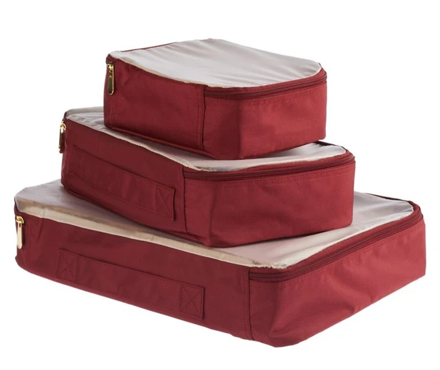 Samantha Brown 4 Piece Luggage Set- 22" Spinner & 3 Packing Cubes-Burgundy-NWT 7