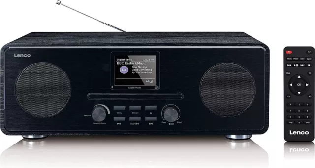 Lenco CD Radio - Bluetooth 5.0 - Dab+ und FM PLL-Empfänger LCD-Display 2 x 10 W