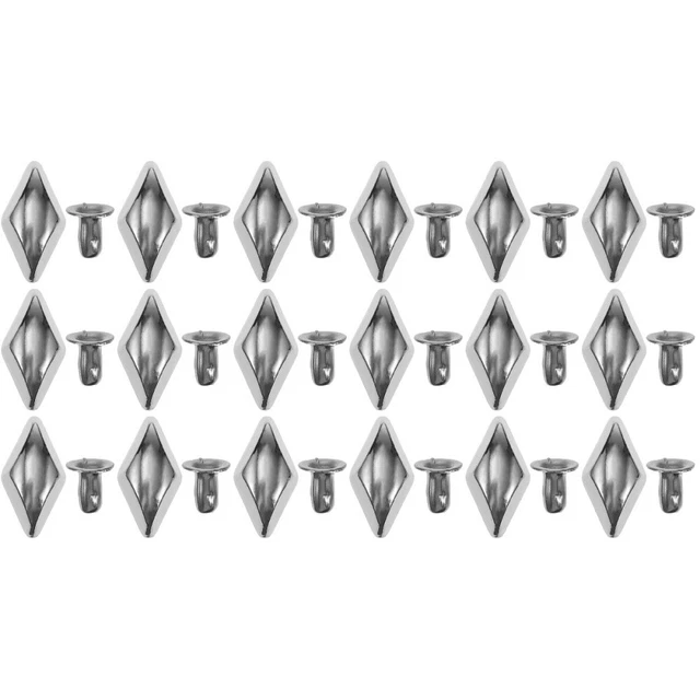 Trimming Shop - Borchie con Rivetto diamantato, 10 mm, per Abbigliamento, Fai da Te, Artigianato in Pelle, Borse, Cinture, riparazioni, Metallo, Ab, 10 Pezzi