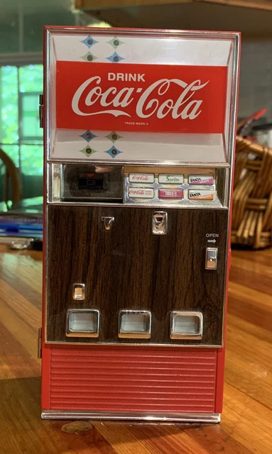 Vintage 90s Toy Vendo A Coca-Cola Mini Vending Machine Display 100% Working Rare Vintage 90s Toy Vendo A Coca-Cola Mini Vending Machine Display 100% Working Rare