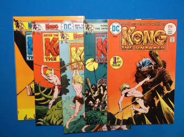 KONG THE UNTAMED #s 1,2,3,4 & 5 - 1975 1st APPEARANCE - COMPLETE SET - WRIGHTSON