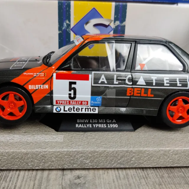 Voiture Solido Bmw E30 M3 Group A Rallye Ypres 1990 #5  1:18 Neuf B.  S1801519 6