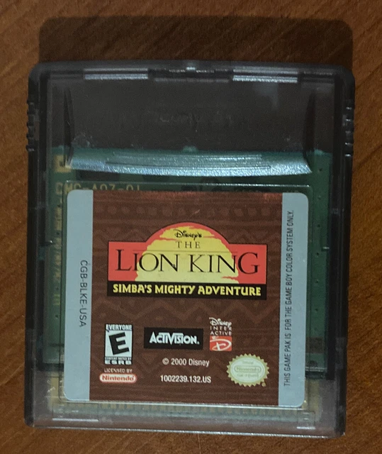 DISNEY’S LION KING SIMBA’S MIGHTY ADVENTURE GameBoy Color Cartridge
