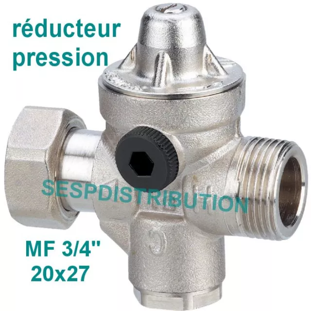 Réducteur de pression réglable de 1,5 à 5 Bar de WATTS raccord MF 20x27 3/4"