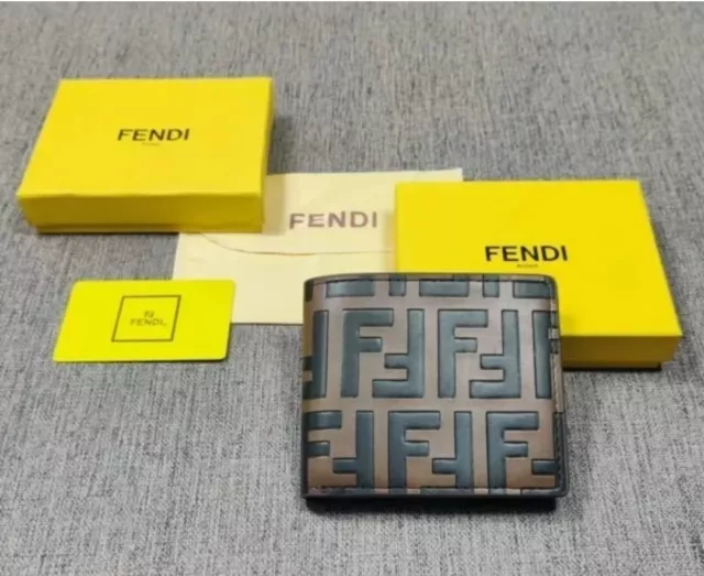 FENDI MEN BROWN PREMIUM QUALITY Wallet Limited stock