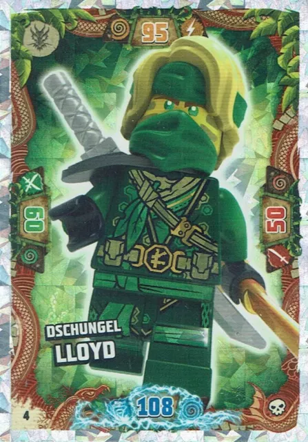 Lego ninjago Série 6 La Île TCG Carte Numéro 4 Jungle Lloyd