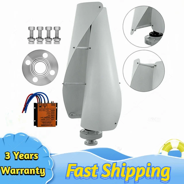 12V 400W VERTICAL Helix maglev Axis Wind Turbine Generator w/ MPPT ...