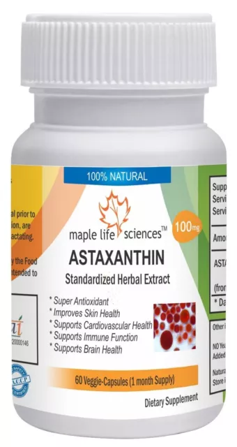 ASTAXANTHIN Extract Capsules Anti-oxidant, anti-aging Improve Heart Health