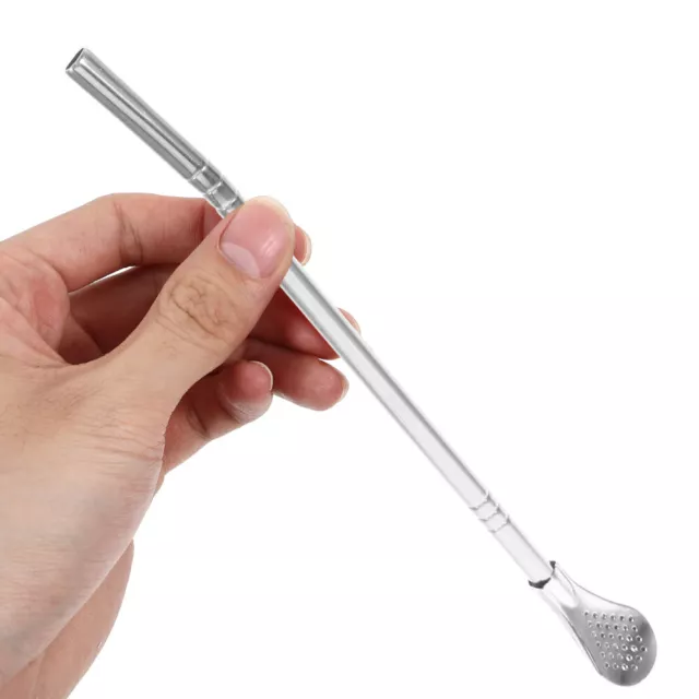 Stainless Steel Stirring Spoon Straw Set for Coffee, Tea, and Cocktails 2