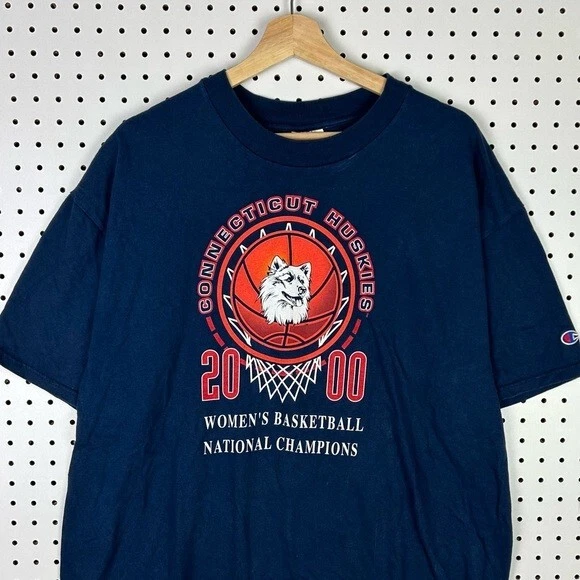 UConn Huskies Women's 2000 National Champions T Shirt Champion Vintage Size XL