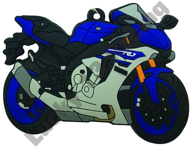 Yamaha YZF-R1 rubber key ring motor bike cycle gift keyring chain 15-16