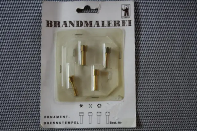 Ornament -Brennstempelsatz für Brandmalerei, 4 versch.